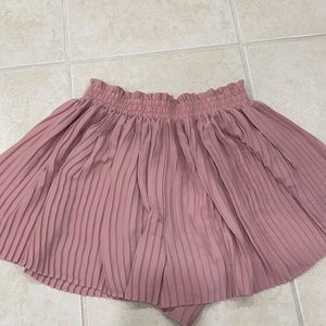 Zara Paper Bag Pleated Pink Shorts